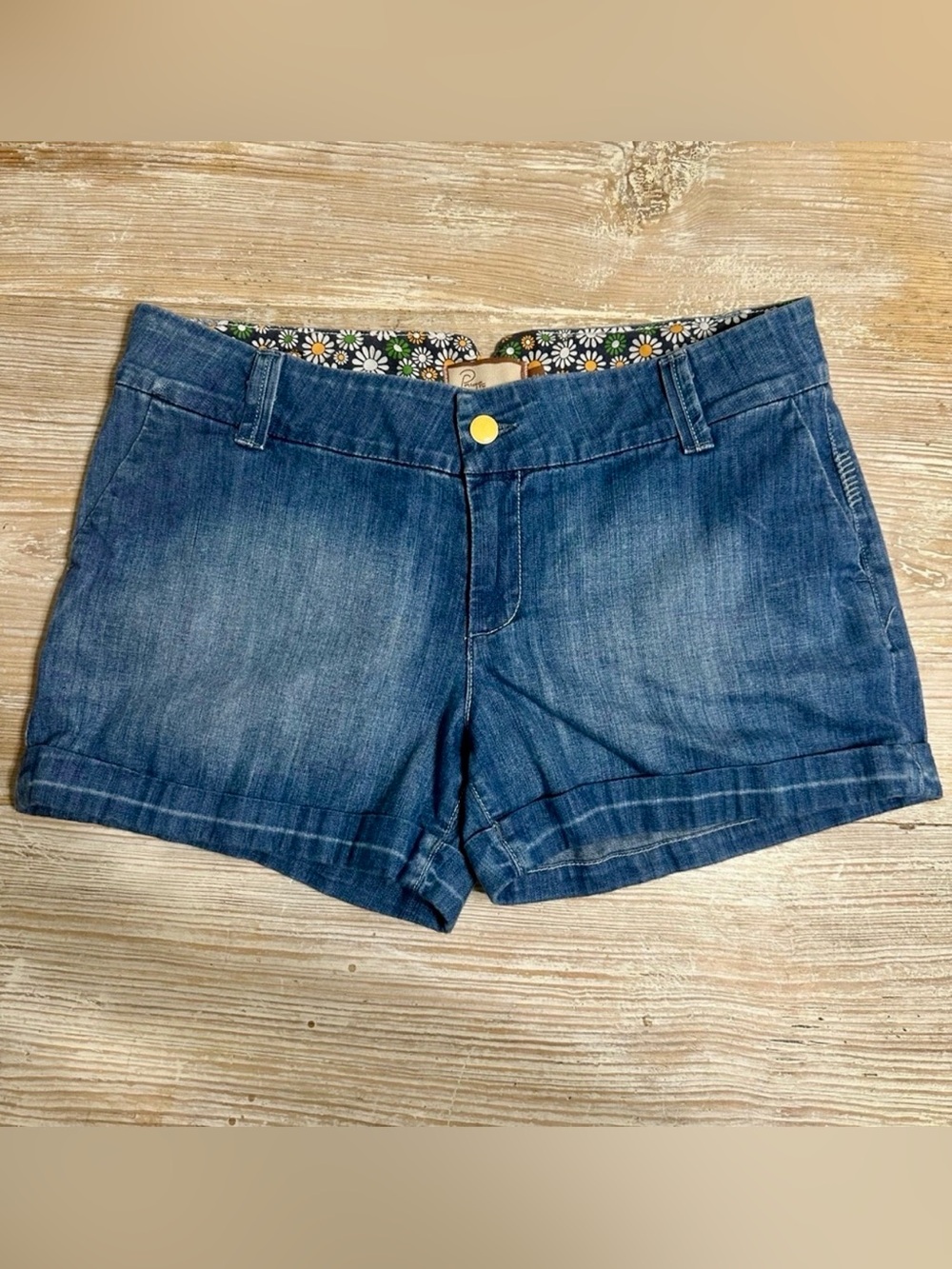 Paige Denim Blue Shorts Mid-rise 3.5” inseam Stretch Summer Sz 31